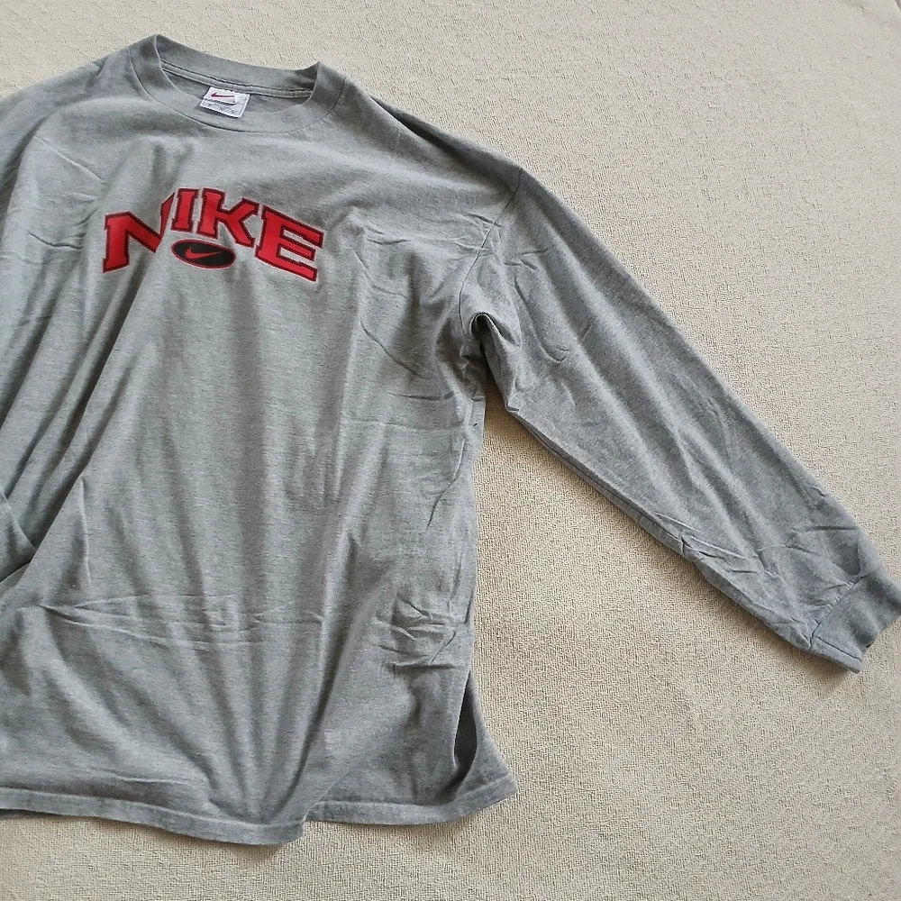 nike ♡ 90's long sleeve shirt vintage single stitch retro swoosh streetwear xl